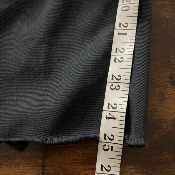 Acne Studios black medium rise raw hem ankle length jeans size 32 stretch - Picture 8 of 10